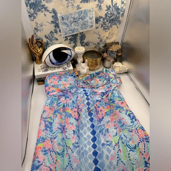 🆕 LILLY PULITZER 🧿 NWOT Viv Maxi Dress, Multi Hidden Treasures - Sz US 6 - Picture 2 of 16